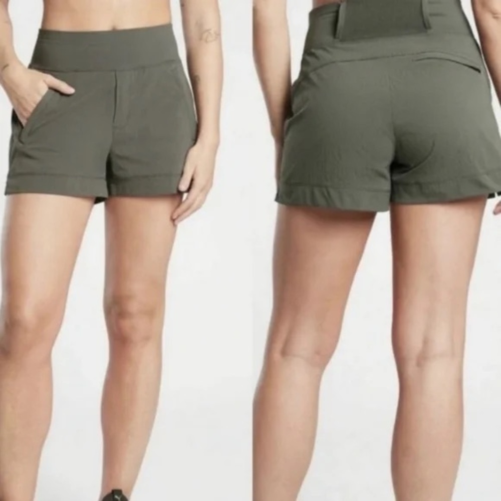 Athleta Trekkie North Short Olive Green High Rise
